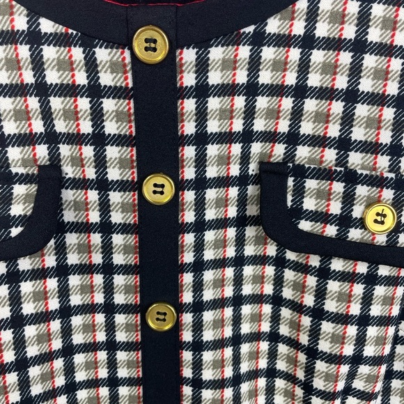 Shelby&Palmer Tan Plaid Short Sleeve Dress with Buttons Size 6 Women’s EUC - Picture 10 of 12